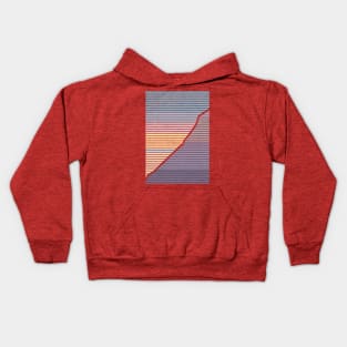 Summer Mountain Stripes Kids Hoodie